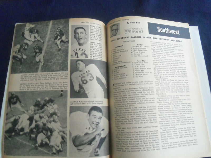 1958 STREET AND SMITH'S FOOTBALL MAGAZINE - BOB WHITE OF OHIO STATE - ST 659Y