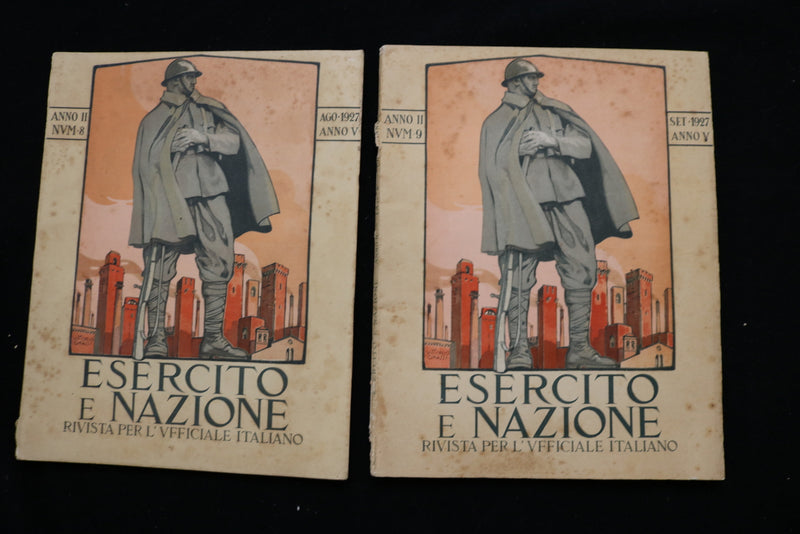 1927 ESERCITO E NAZIONE RIVISTA MAGAZINE - ITALIAN - LOT OF 10 - O 3692