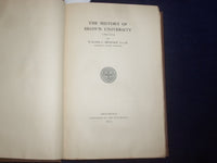 1914 THE HISTORY OF BROWN UNIVERSITY HARDCOVER BOOK BY WALTER BRONSON - KD 9081