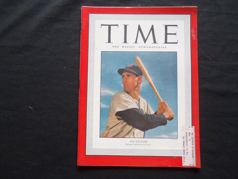 1950 APRIL 10 TIME MAGAZINE - TED WILLIAMS - T 1221