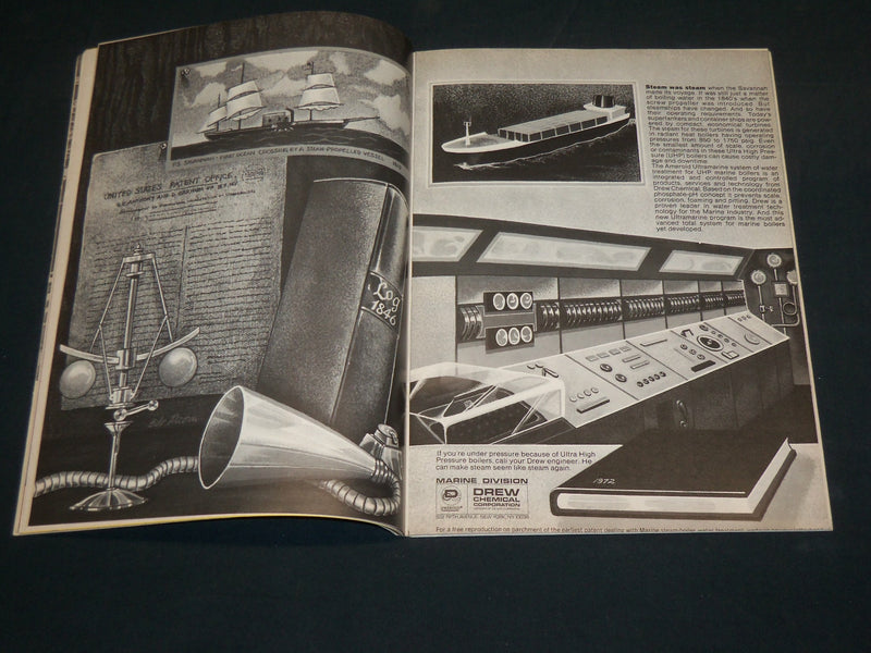 1972 FEBRUARY MARINE ENGINEERING/LOG MAGAZINE - DANIEL STROHMEIER COVER - J 5945