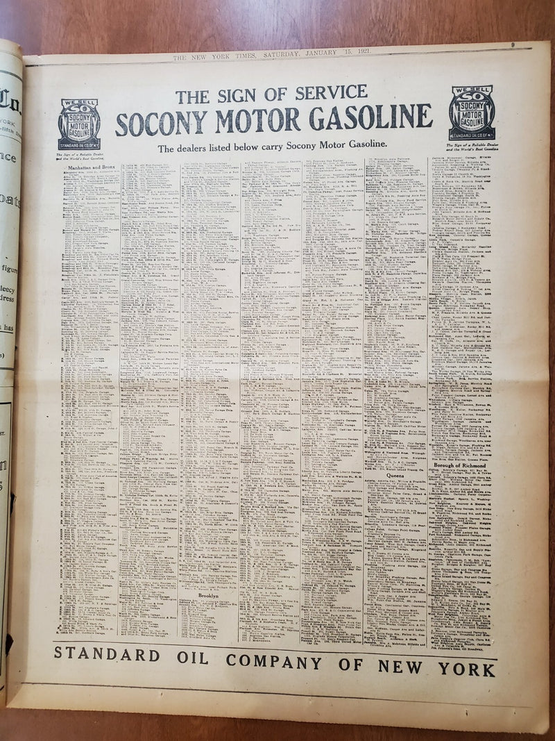 1921 JANUARY 15 NEW YORK TIMES - PLOT TO BLOW UP THE CUSTOM HOUSE - NT 8094