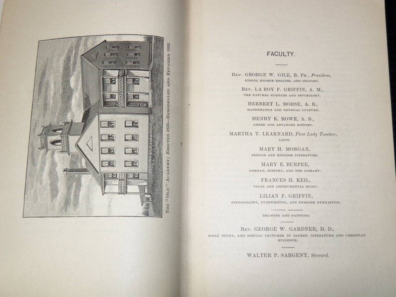 1894 COLBY ACADEMY CATALOGUE - NEW HAMPSHIRE - K 2711