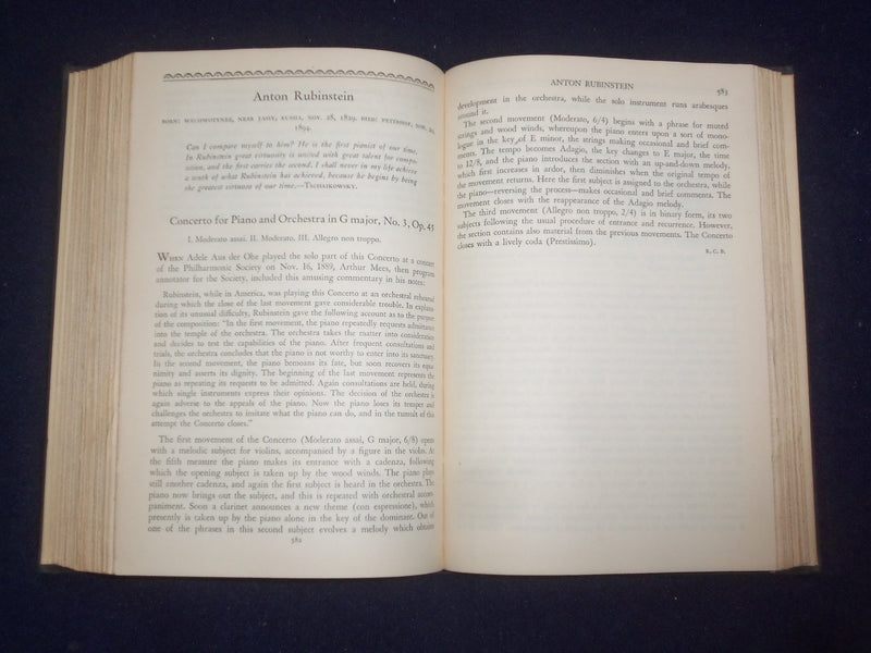 1946 THE CONCERT COMPANION HARDCOVER BOOK BY R. BAGAR & L. BIANCOLLI - KD 9161