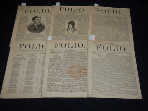 1877 THE FOLIO MAGAZINE LOT OF 6 ISSUES - BOSTON - O 2922G