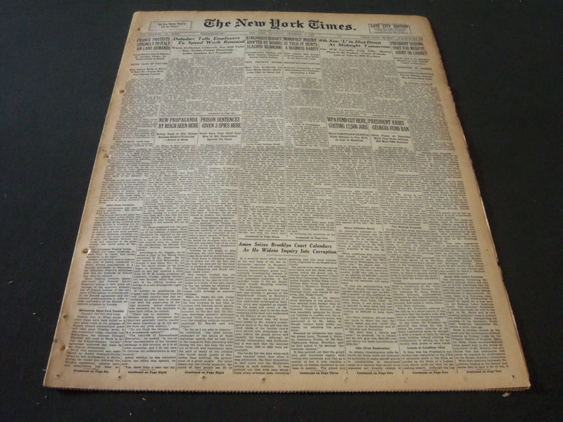 1938 DEC 3 NEW YORK TIMES - 6TH AVE L TO SHUT DOWN MIDNIGHT TOMORROW - NT 6236