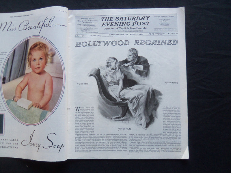 1933 APRIL 29 THE SATURDAY EVENING POST MAGAZINE - ILLUSTRATED COVER - SP 1510