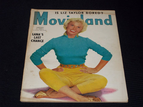 1954 JANUARY MOVIELAND MAGAZINE - DORIS DAY COVER - E 15563