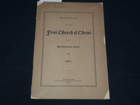1892 FIRST CHURCH OF CHRIST MANUAL - MIDDLETOWN, CONNECTICUT - K 2061