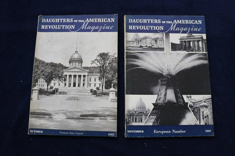 1936-1941 DAUGHTERS OF THE AMERICAN REVOLUTION MAGAZINE - LOT OF 21 - O 3372