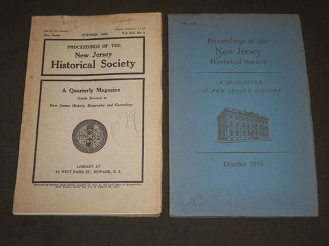 1928-1954 PROCEEDINGS OF THE NEW JERSEY HISTORICAL SOCIETY LOT OF 2 - O 1662G