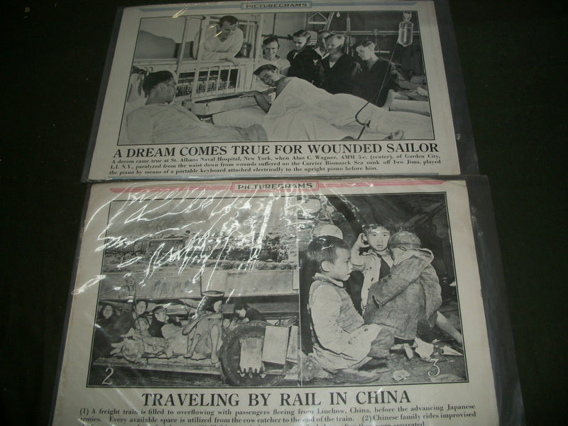 1943-1945 PICTUREGRAMS LOT OF 10 - ILLUSTRATED CURRENT NEWS - NEW HAVEN- NP 1858