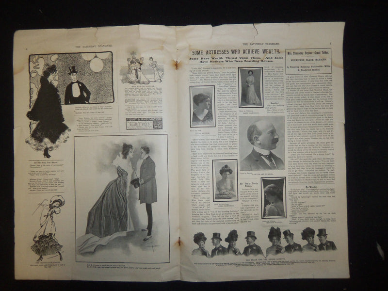 1901 DEC 28 NY SATURDAY STANDARD MAGAZINE ILLUSTRATED SUPPLEMENT NO. 2 - ST 3194