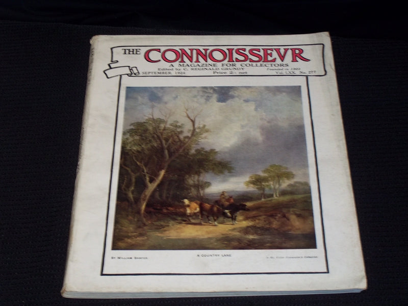 1924 SEPTEMBER THE CONNOISSEUR MAGAZINE - A COUNTRY LANE FRONT COVER - E 5513