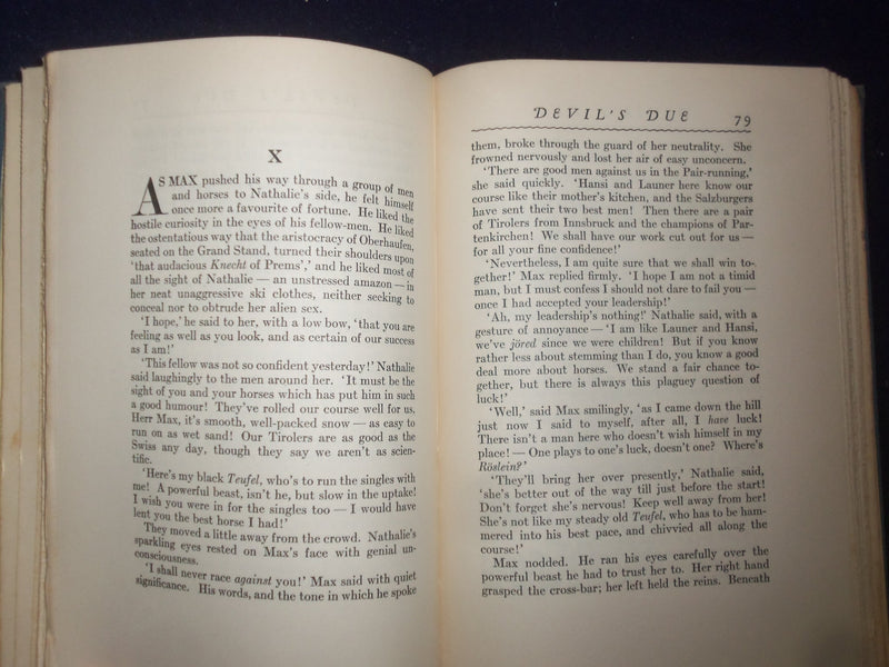 1931 DEVIL'S DUE HARDCOVER BOOK BY PHYLLIS BOTTOME - KD 9168