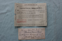 1907 SYRACUSE NEW YORK BUREAY OF WATER BILL AND CHECK - K 2528