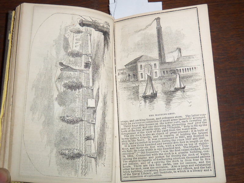 1861 THE BOSTON ALMANAC W/ FOLD OUT MAP - 3 3/8