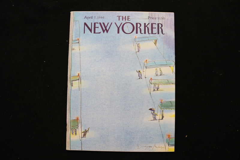 1986 APRIL 7 NEW YORKER MAGAZINE - GREAT ILLUSTRATED COVER - NY 3258