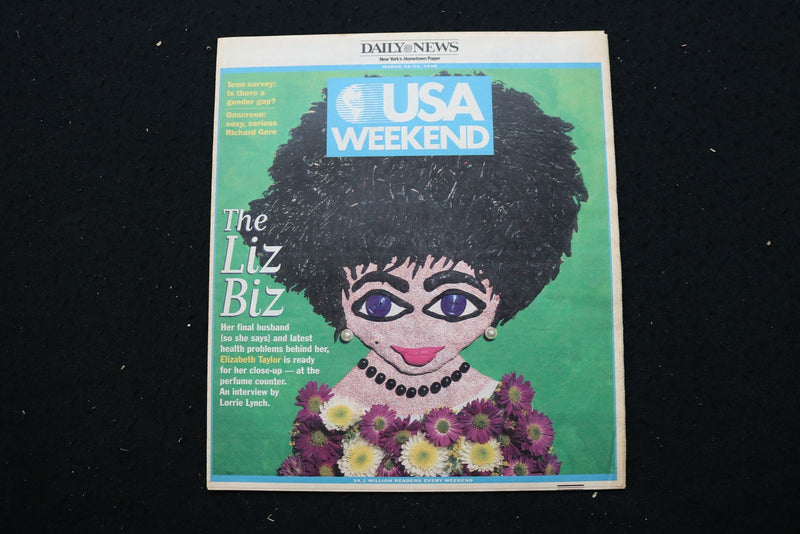 1996 MARCH 29-31 USA WEEKEND MAGAZINE - ELIZABETH TAYLOR COVER - E 25620