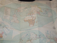 1947-1953 GEOGRAPHICAL REVIEW MAGAZINE LOT OF 13 - GREAT FOLD-OUT MAPS - WR 55P