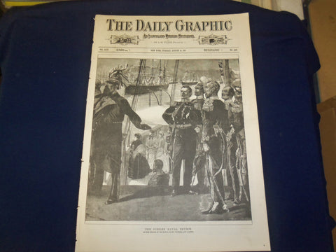 1887 AUGUST 16 THE DAILY GRAPHIC NEWSPAPER - THE JUBILEE NAVAL REVIEW - NT 7662