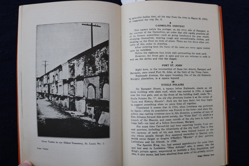 1941 NEW ORLEANS GUIDE BOOK - MAP - SOFTCOVER BOOK - K 1316