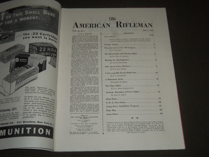1934 JULY & SEPTEMBER THE AMERICAN RIFLEMAN MAGAZINE LOT OF 2 - J 2487