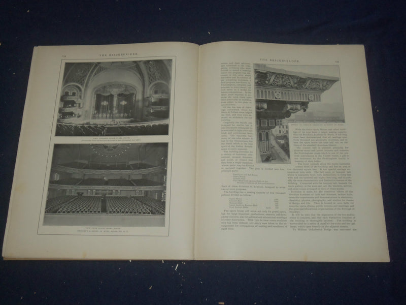 1908 OCTOBER THE BRICKBUILDER MAGAZINE - AN ARCHITECTURAL MONTHLY - ST 258K
