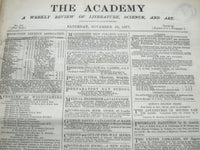 1877 THE ACADEMY WEEKLY REVIEW OF LITERATURE LOT OF 44 ISSUES - LONDON - O 2381