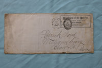 1884 DEPARTMENT OF THE INTERIOR LETTER AND ENVELOPE - K 2488