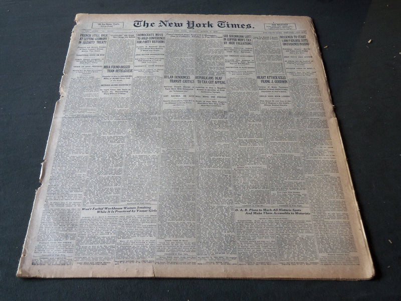 1925 MARCH 9 NEW YORK TIMES - MIRA FOUND BIGGER THAN BETELGUESE - NT 7189