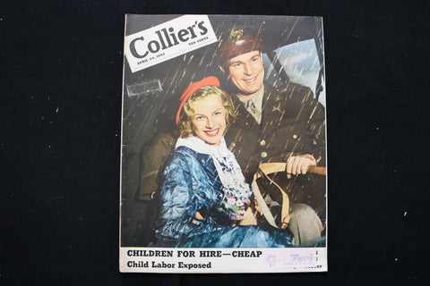 1943 APRIL 24 COLLIER'S MAGAZINE - AN OFFICER AND A WOMAN COVER - E 11042