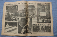 1963 THE STARS AND STRIPES NEWSPAPER-PRESIDENT KENNEDY SLAIN- LOT OF 2 - NP 9206
