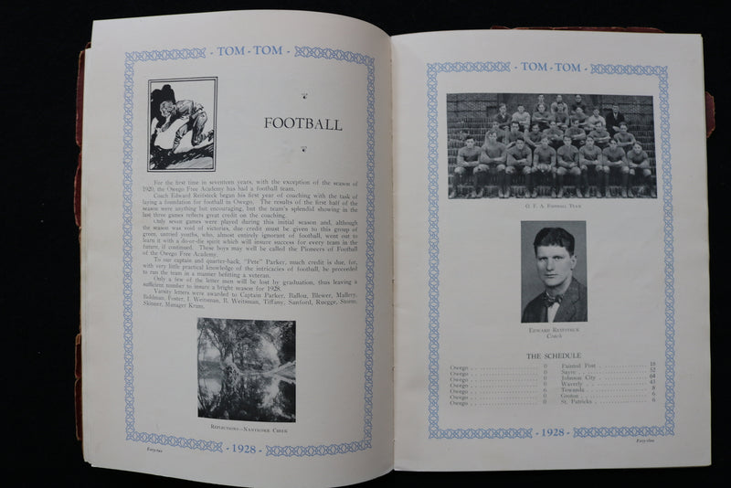 1928 TOM TOM OWEGO FREE ACADEMY YEARBOOK - OWEGO NEW YORK - SOFTCOVER - YB 3473
