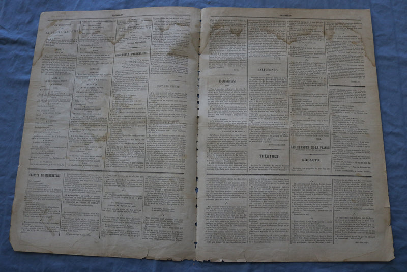1873 APRIL 27 LE GRELOT NEWSPAPER - ENTRE PARIS ET LYON - FRENCH - NP 8621