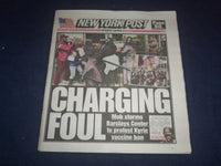 2021 OCTOBER 25 NEW YORK POST NEWSPAPER - MOB PROTESTS KYRIE IRVING BACCINE BAN