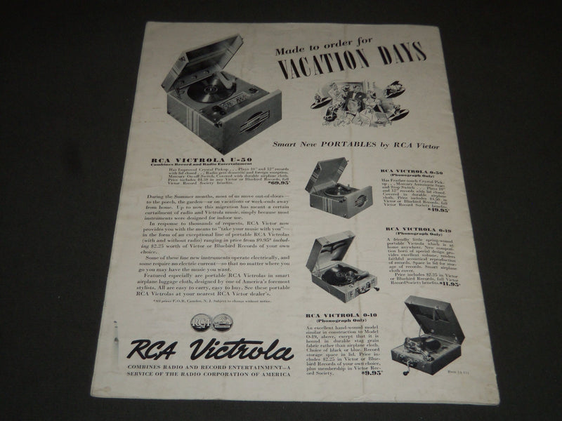 1939 JUNE VICTOR RECORD REVIEW MAGAZINE - DOROTHY LAMOUR COVER - ST 4975