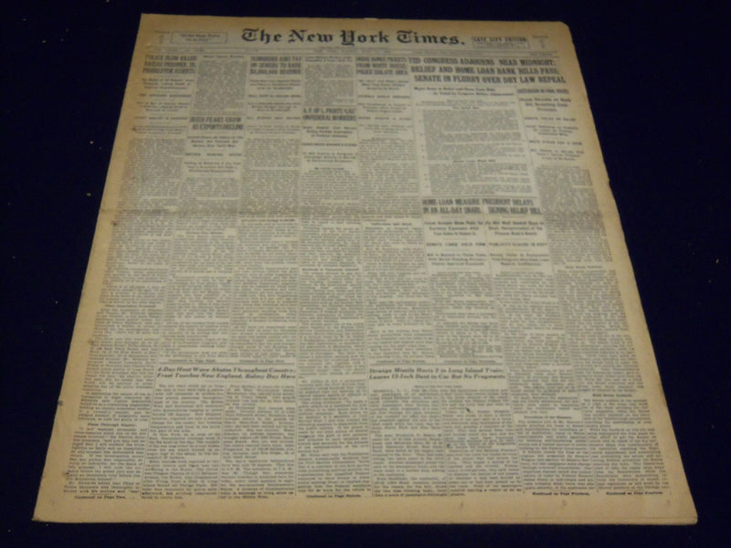 1932 JULY 17 NEW YORK TIMES - NASSAU PRISONER KILLED BY POLICE - NT 4003