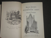 1873 WESTMINSTER ABBEY HISTORICAL GUIDE BOOKS MAGAZINE LOT OF 2 - J 2495