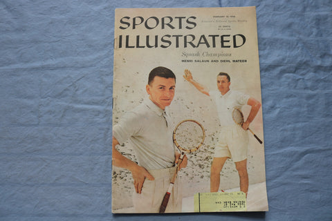 1958 FEBRUARY 10 SPORTS ILLUSTRATED MAGAZINE - SALAUN & MATEER COVER - ST 5505S