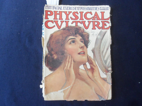 1914 JANUARY PHYSICAL CULTURE MAGAZINE-FACIAL EXERCISE & POSSIBILITIES -SP 1534H