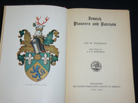 1942 JEWISH PIONEERS AND PATRIOTS HARDCOVER BOOK BY LEE FRIEDMAN - KD 2762Q