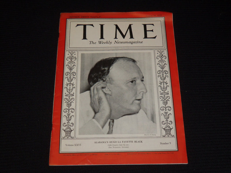 1935 AUGUST 26 TIME MAGAZINE - SENATOR HUGO L. BLACK - T 483