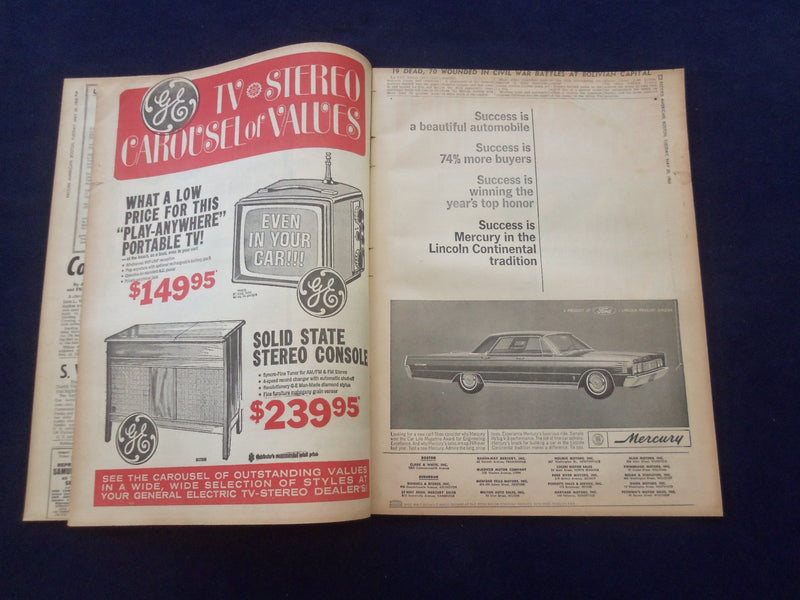 1965 MAY 25 BOSTON RECORD AMERICAN NEWSPAPER-WILLIS BILL WINS KEY TEST - NP 6298