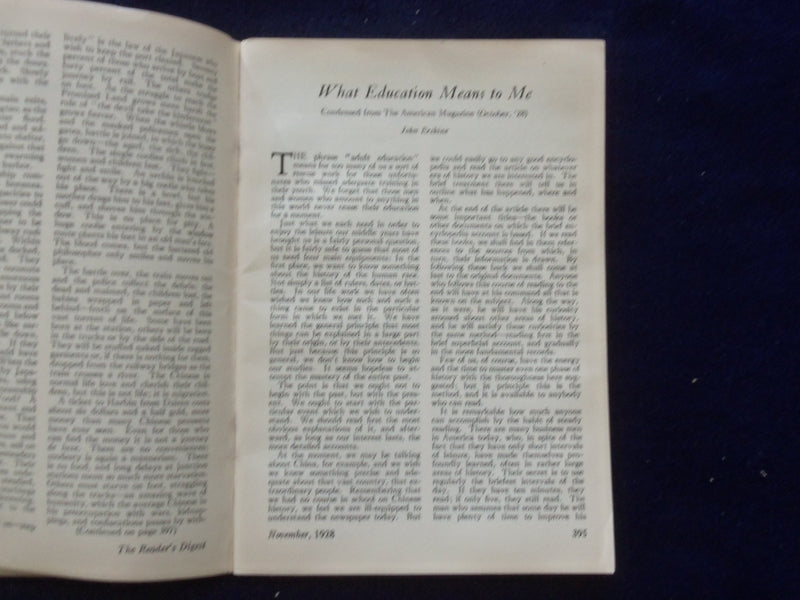1928 NOVEMBER THE READER'S DIGEST SOFTCOVER BOOK - NUMBER 79 - J 8440