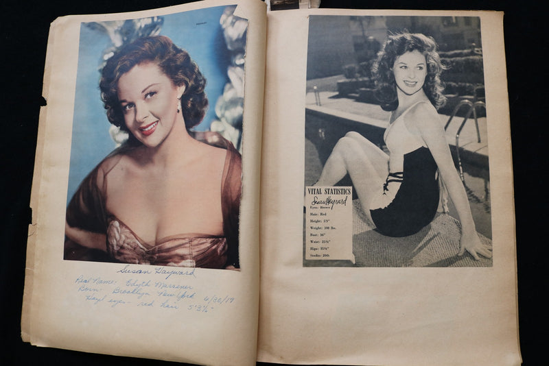 HOLLYWOOD ACTRESSES SCRAPBOOK - ELIZABETH TAYLOR - MARILYN MONROE - E 24917