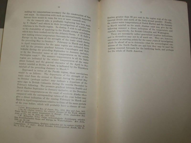 1918 POSSIBILITIES OF LONG-RANGE SEASONAL FORECASTS BASED ON OCEAN TEMPS- J 4983