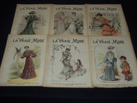 1904 LA VRAIE MODE FRENCH FASHION MAGAZINE LOT OF 22 ISSUES - O 3442F