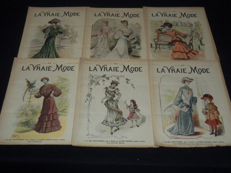 1904 LA VRAIE MODE FRENCH FASHION MAGAZINE LOT OF 22 ISSUES - O 3442F