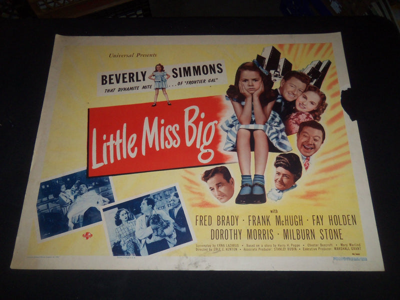 1946 LITTLE MISS BIG 1/2 SHEET MOVIE POSTER - BEVERLY SIMMONS - P 485